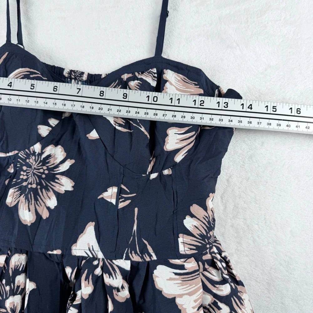 Band of Gypsies Floral Mini‎ Dress Navy Blue Bustier Style Size L